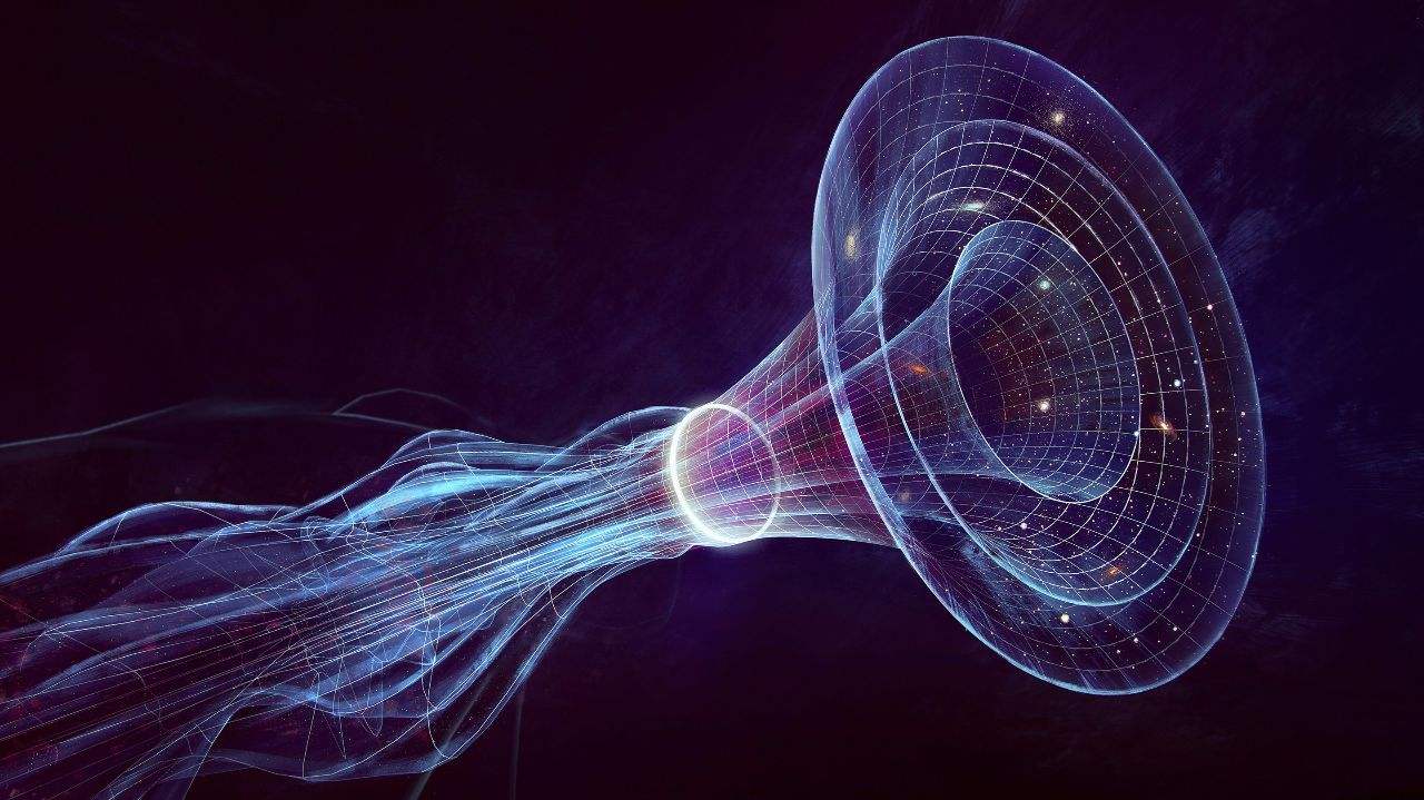 时假设黑洞与白洞将会透过虫洞连接,这在数学上并没有什么逻辑问题