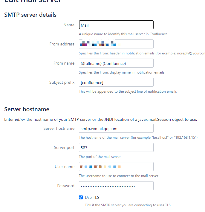 Confluence配置QQ邮箱
