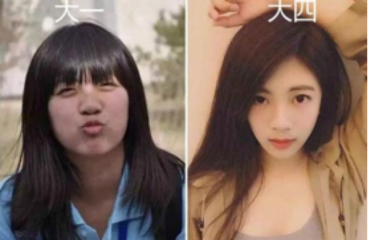 从大一到大四的变化有多大？大学生晒生活照，男生变化更大