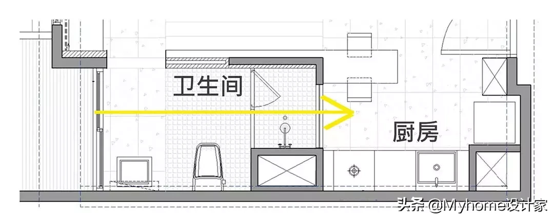 平面图布局攻略33㎡，拥一室一厅一厨一卫，还有大量收纳设计！