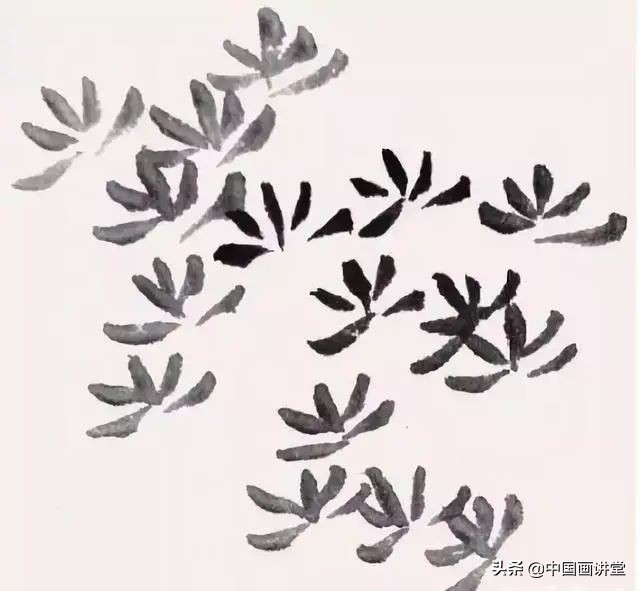 国画教程：12种点叶画法