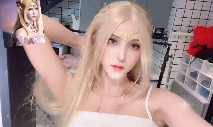 斗罗大陆，全网最像千仞雪的coser，朱竹清也有内味了