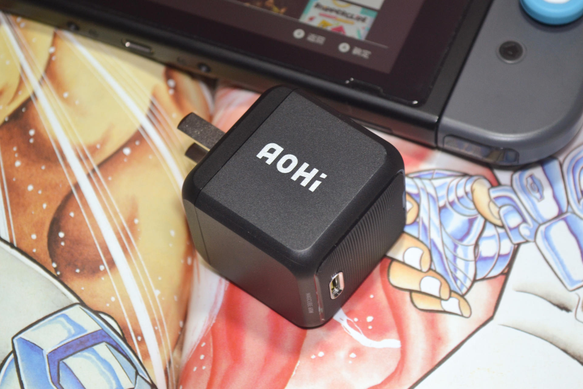 给SWITCH的新装备 Aohi 65W氮化镓GaN快充PD充电器