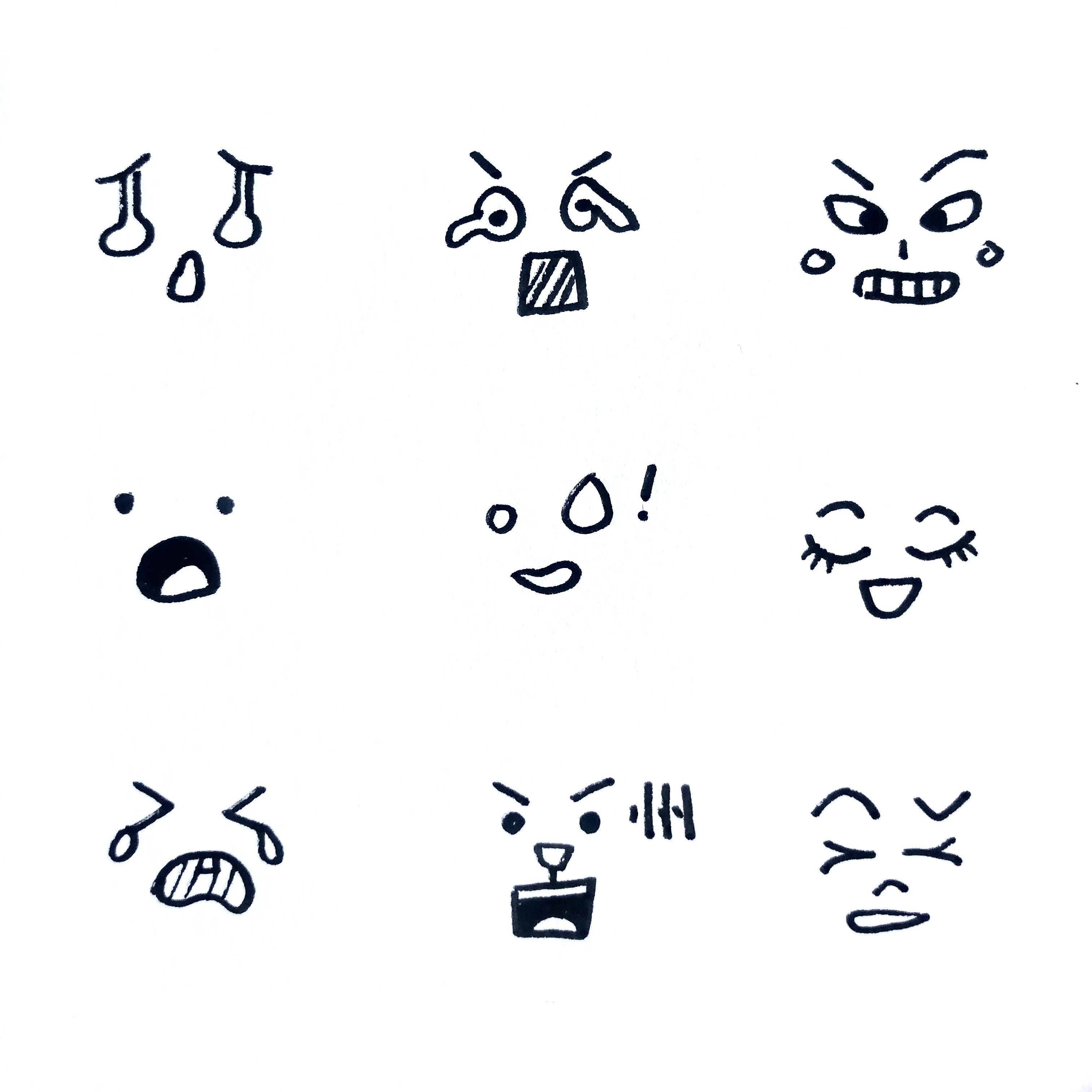 各种可爱表情的54种简笔画法,超级实用的素材!(转发收藏)