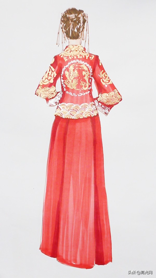 铅笔绘画古装衣服图片(古代凤冠霞帔怎么画) - 赤虎壹号