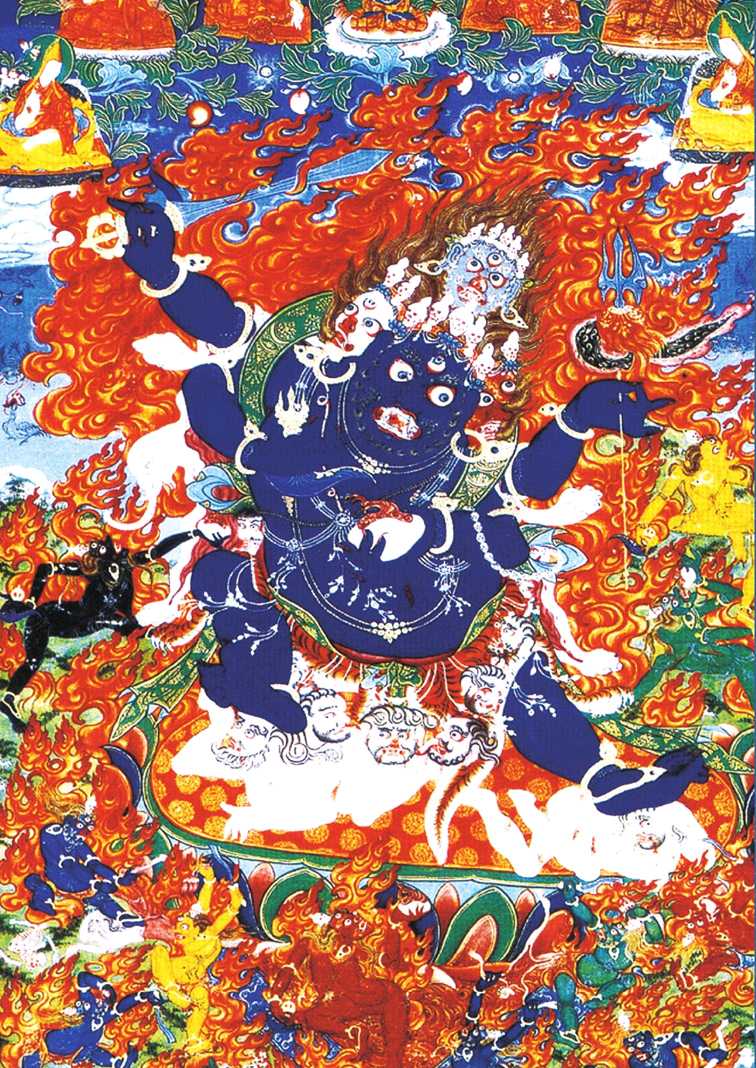 在藏密中,他既是八大出世间护法神之一,又是密宗修法所依持的重要本尊