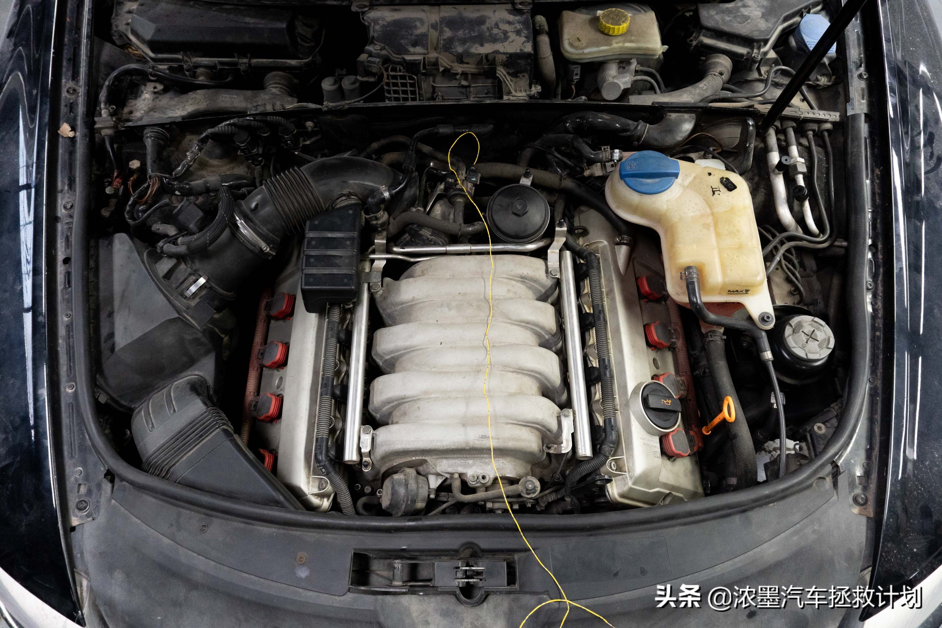 「迟暮英雄」整修一台十多年前的奥迪A6发动机，治理烧油烧水