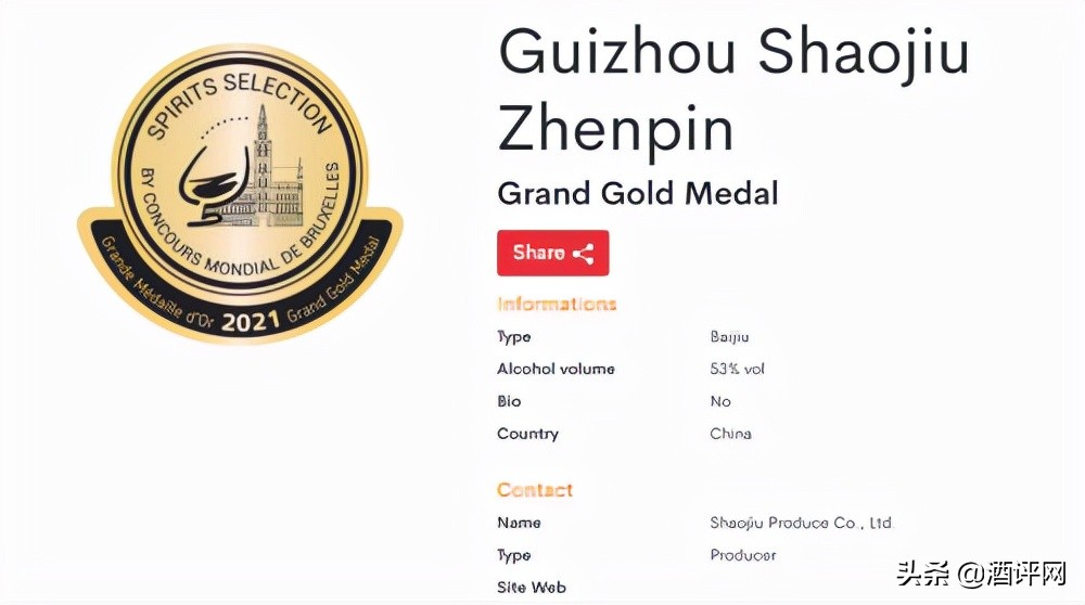 获2021布鲁塞尔国际烈酒大赛大金奖的五款白酒产品好喝吗？