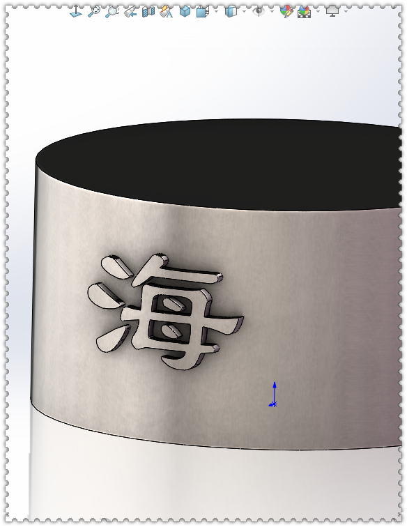 在SolidWorks里「国」「图」「海」「敏」这样的字如何拉伸或包覆