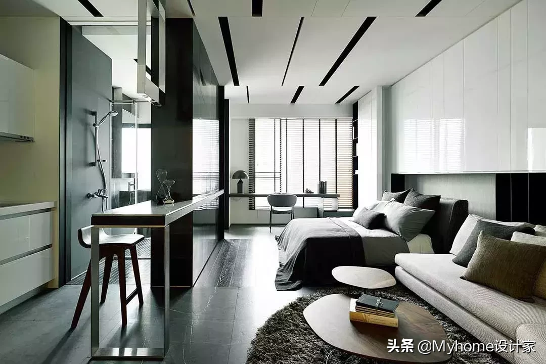 平面图布局攻略33㎡，拥一室一厅一厨一卫，还有大量收纳设计！