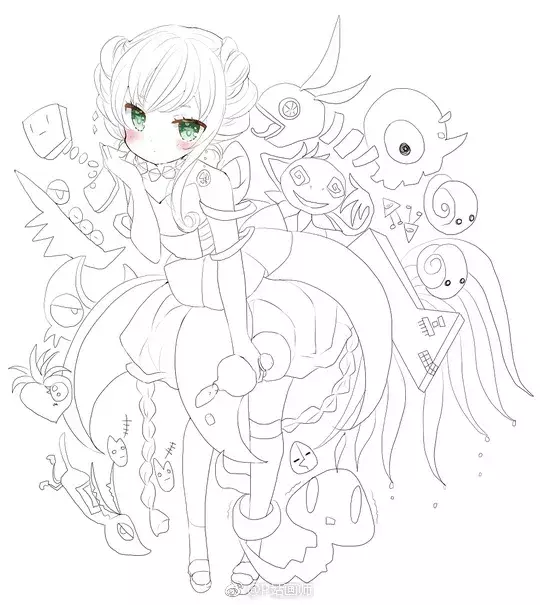 小央美:一组动漫人物手绘 ,史上最全动漫人物素材!