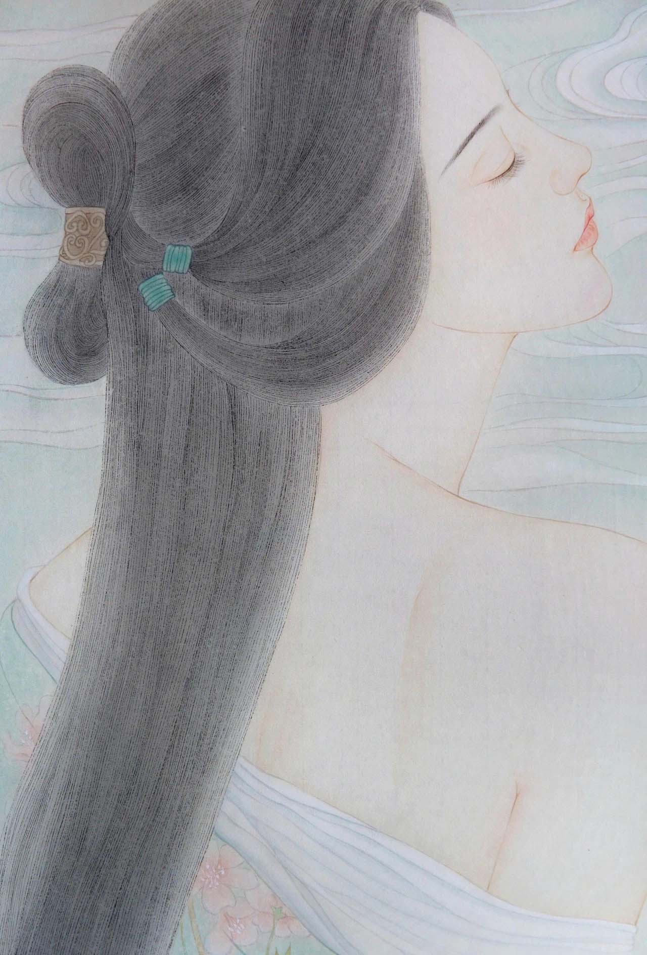 一组唯美的古风美女插画作品（图）