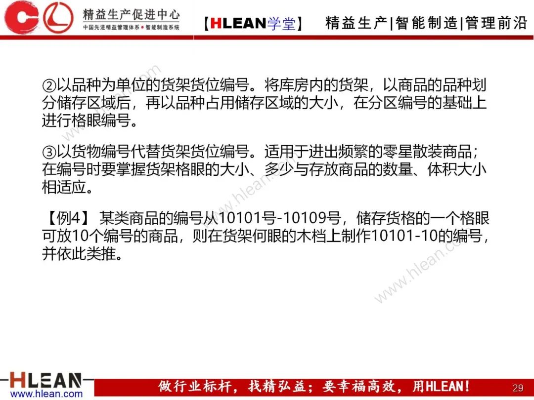 「精益学堂」仓库货位编码及储位管理