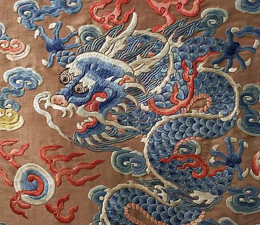 中国传统艺术精华,龙纹刺绣