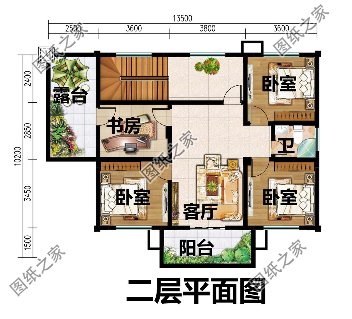 带有罗马柱的农村自建二层别墅，安装后的效果杠杠的，超气派