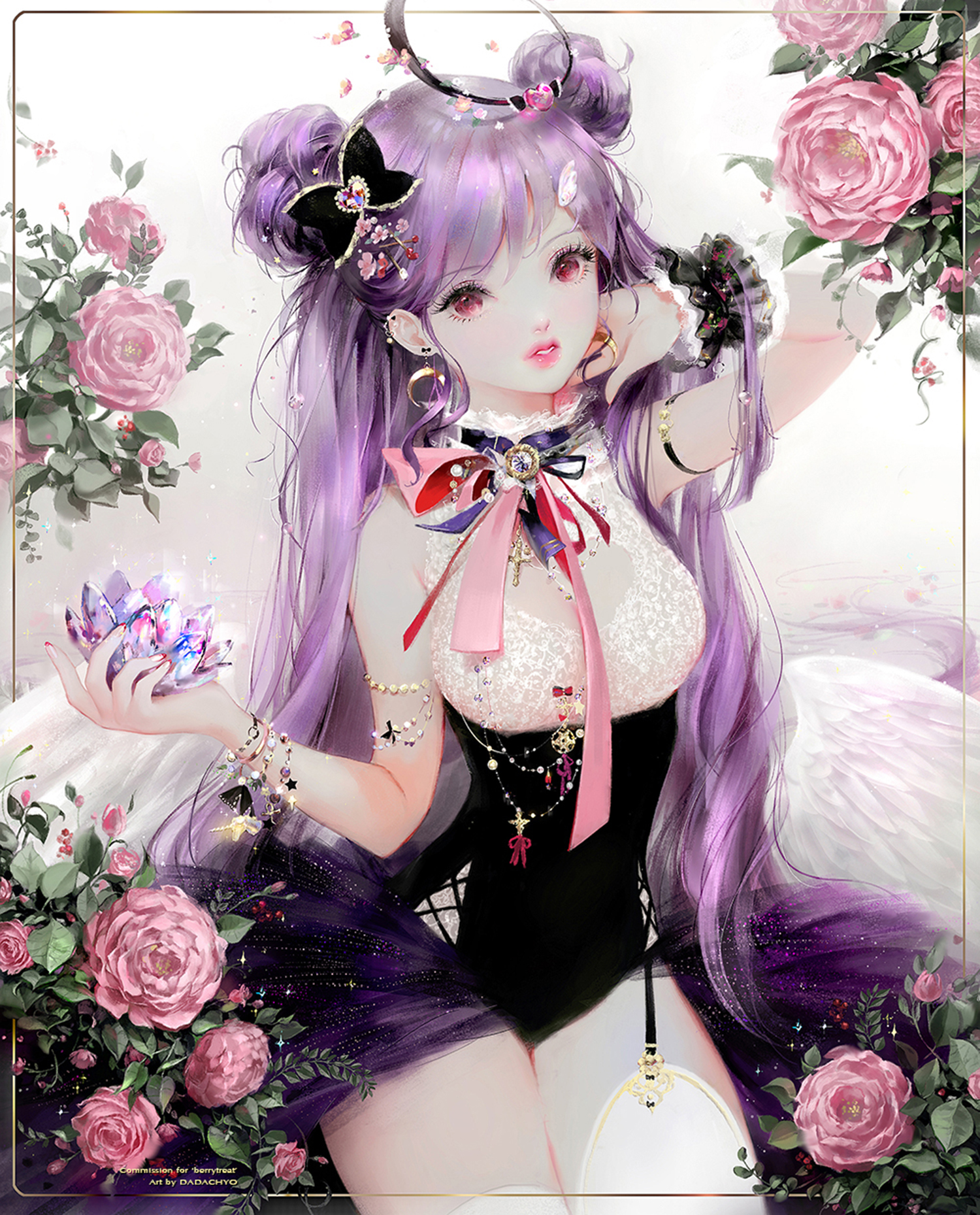 通透唯美的二次元美女，仙气扑面而来，充满梦幻华丽的马卡龙色彩