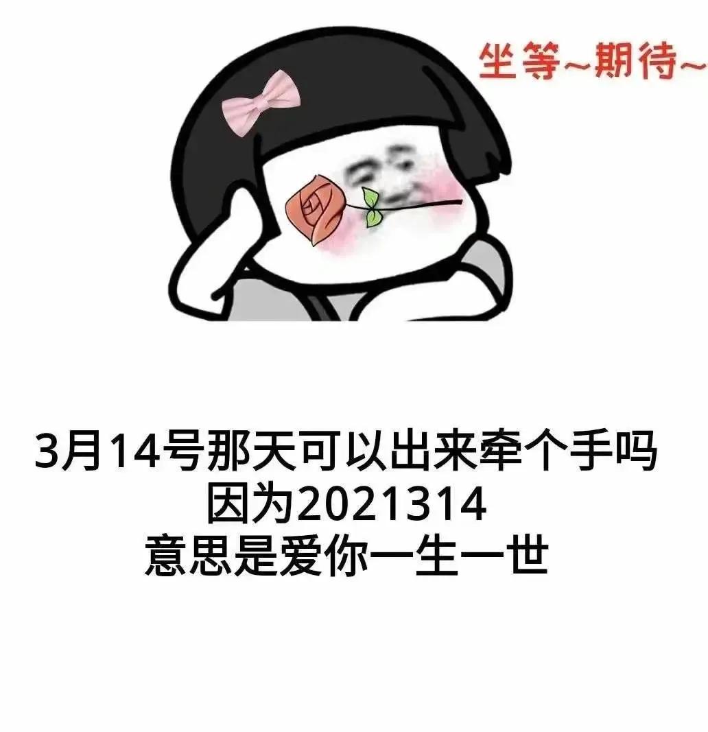 表情包：在3月14那天，可以说你爱我吗