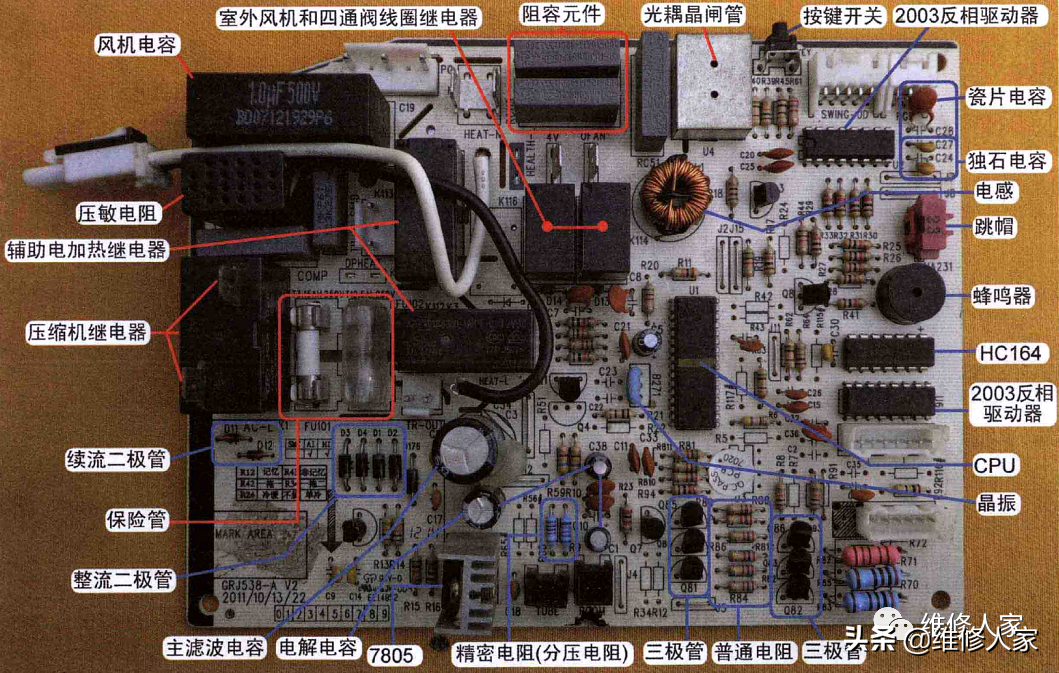 空调电控系统组成和元件识别