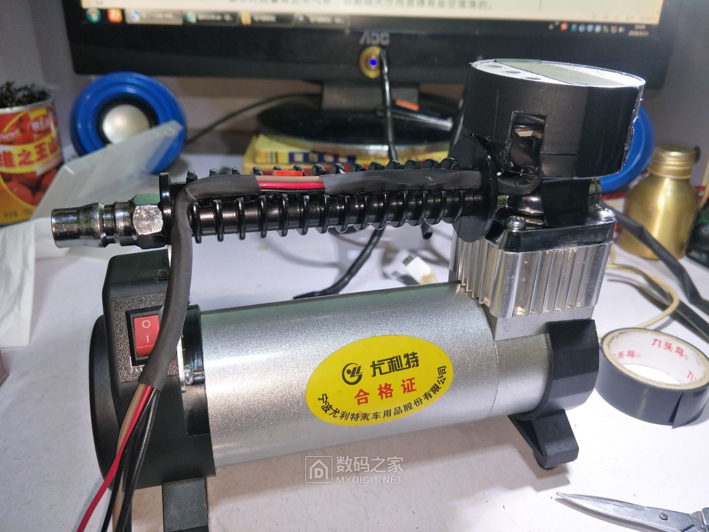 拆解DIY：尤利特YD-8113指针式充气泵改造为数显气压式