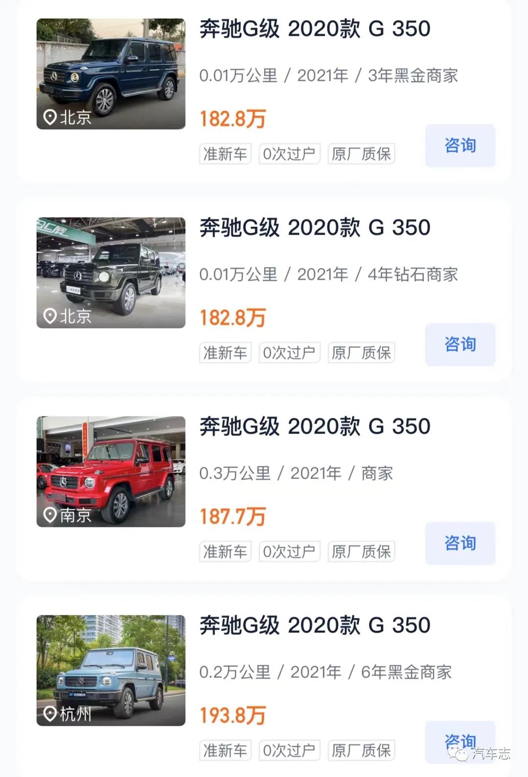 奔驰G350指导价或上调18.9万，史上最贵2.0T涨价到161.88万元