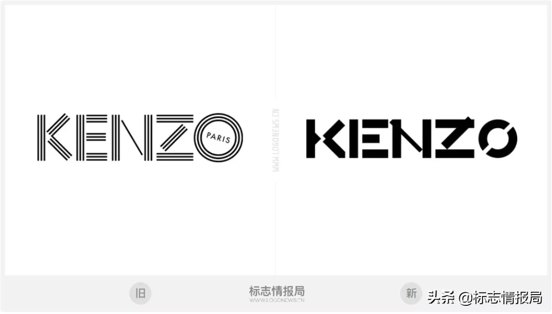 国际奢侈品牌 Kenzo 启用新LOGO，灵感源自建筑图形