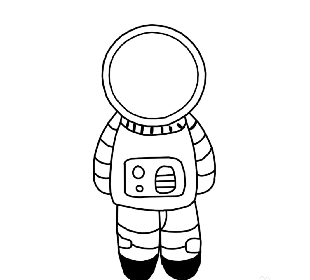 宇航员画法图片