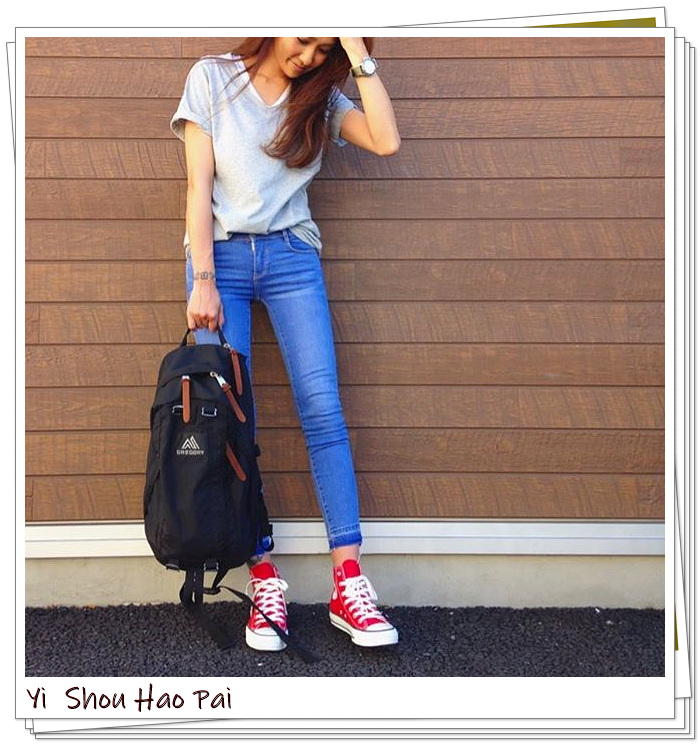 高帮匡威鞋搭配示范