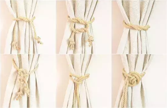 窗帘绑带的六种打结方法示范，快学起来