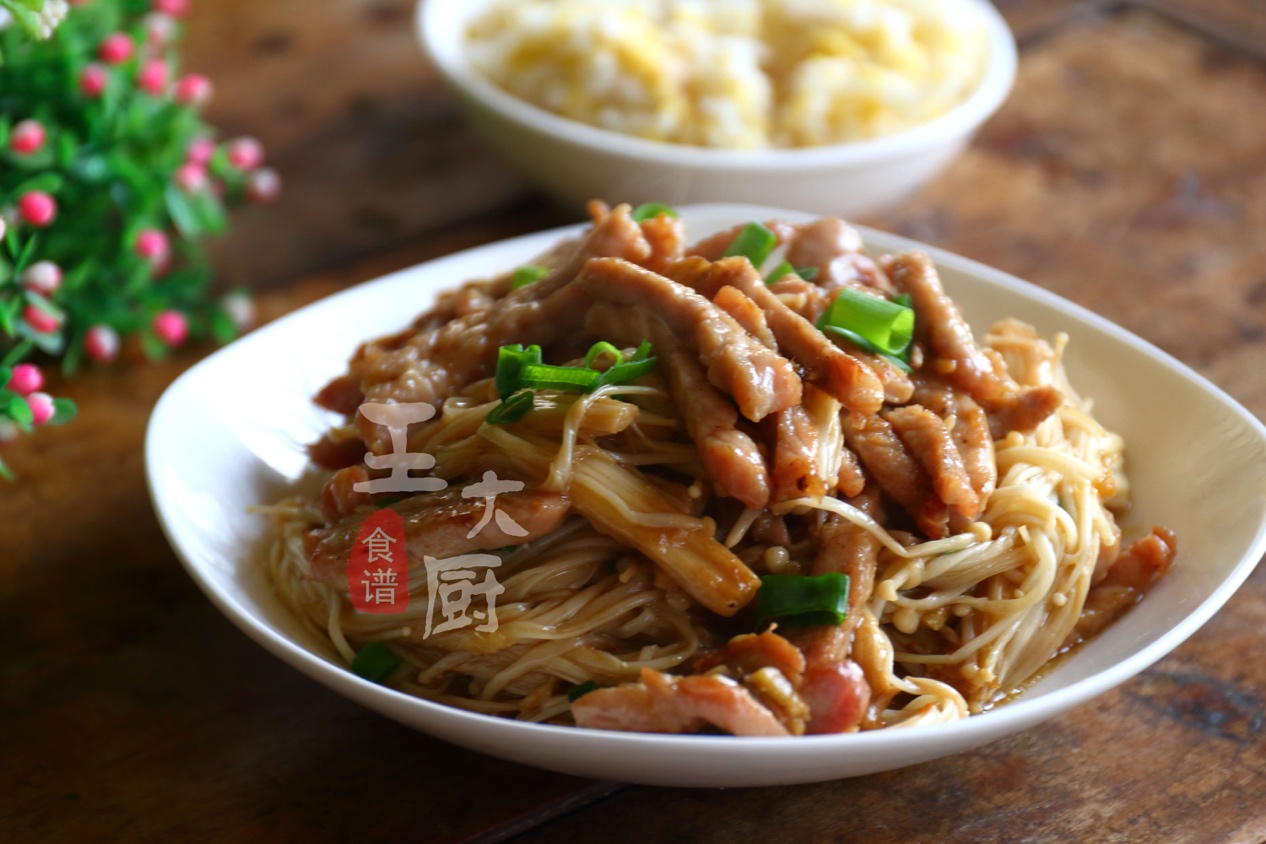 金針菇炒肉,金針菇炒肉的做法