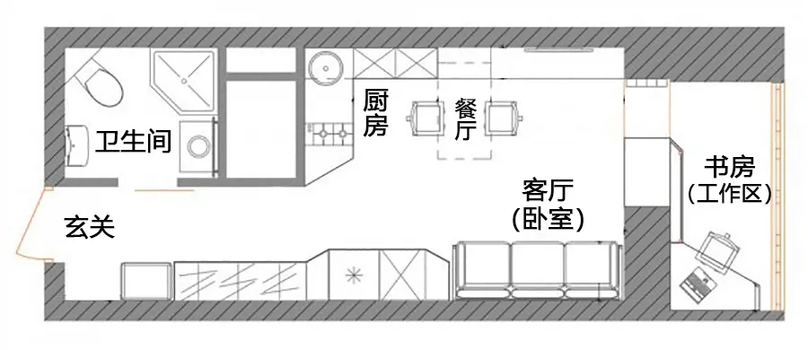 这3套单人小户型公寓，设计太巧妙！17㎡蜗居也能有办公空间