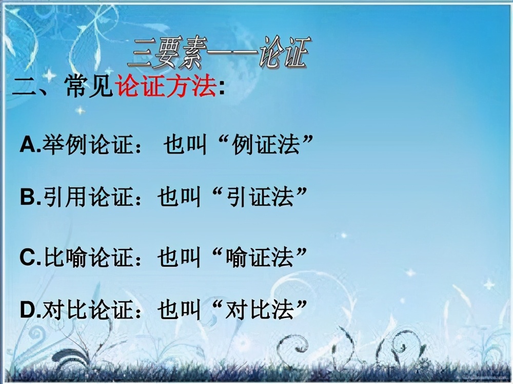 十种论证方法论证方法和论证手法有哪些