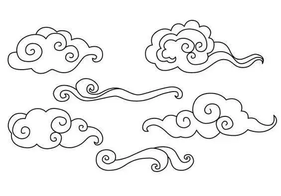 干货!难得一见的祥云纹饰画法,艺术生快收藏起来,留着临摹学习