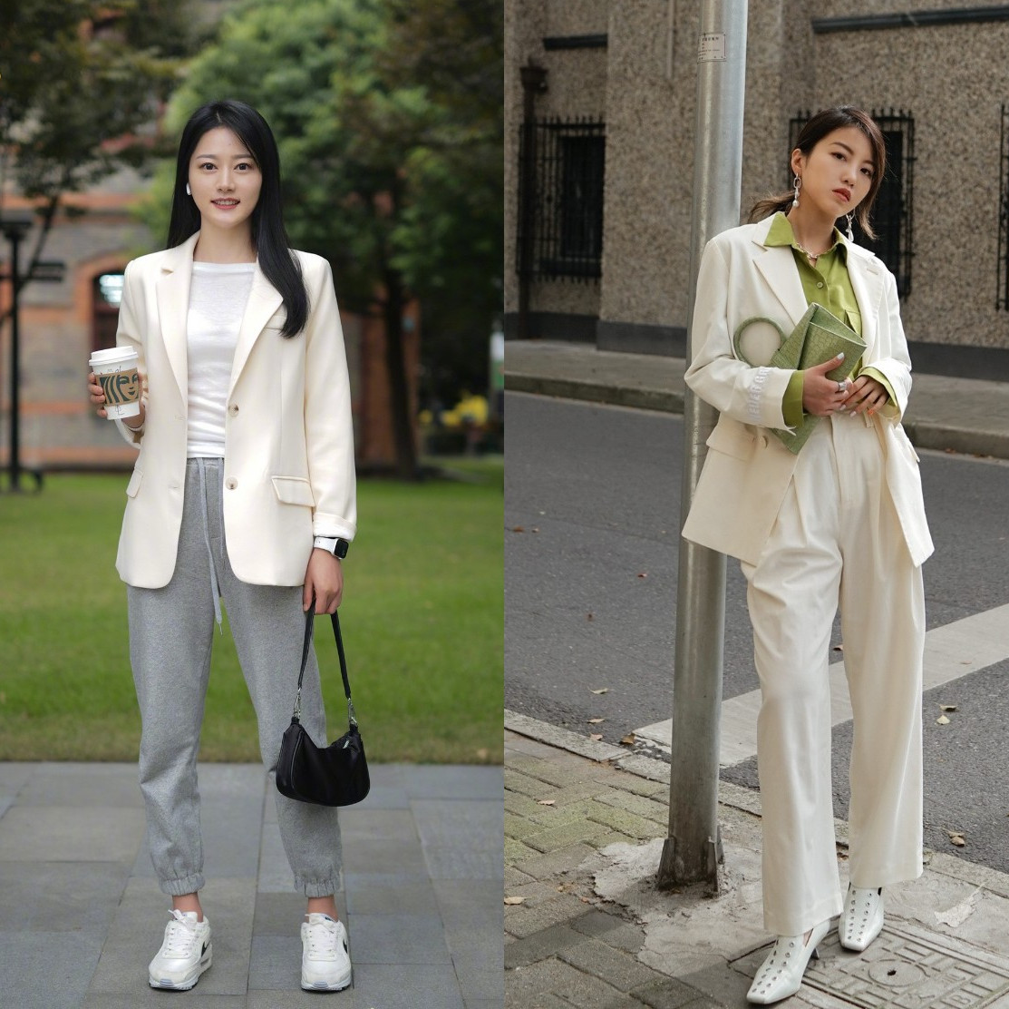 白色西装全身搭配图片(怎么把) - 赤虎壹号