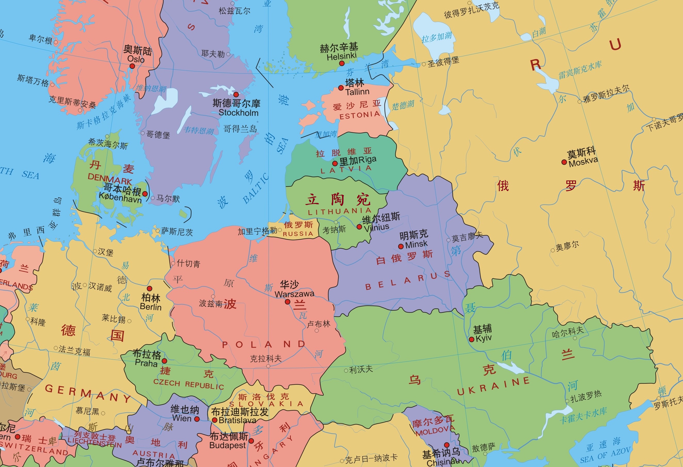 立陶宛在地图上的位置 -生活知识库-动动脑