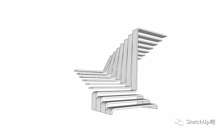 SU建模教程·骚断腿的曲线楼梯