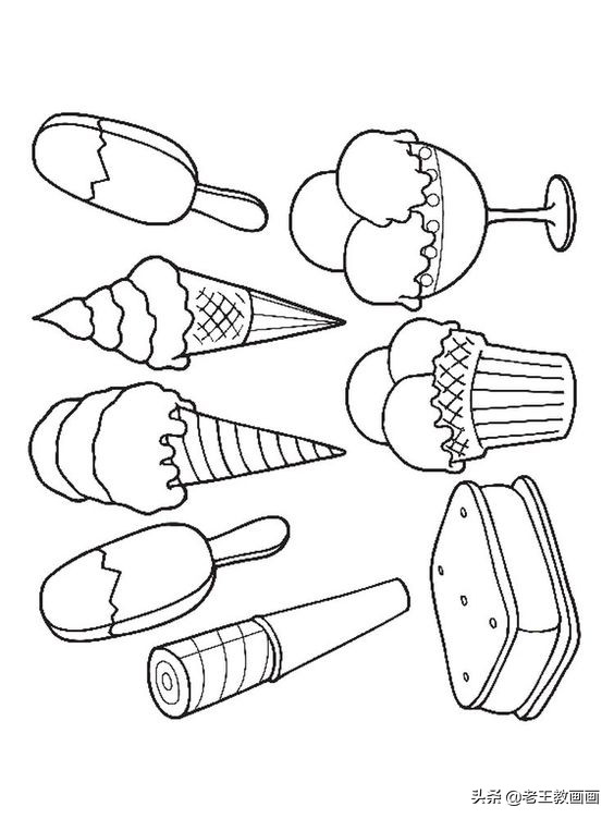 又到了吃冰激凌的季节，教你画冰激凌简笔画