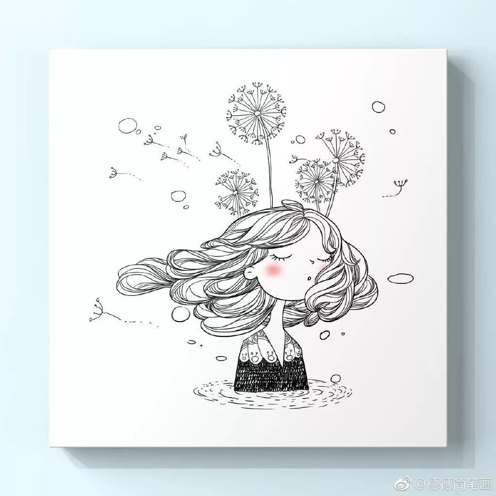 3分钟教会你超简单可爱又清新的小女孩简笔画,这波教程附步骤图