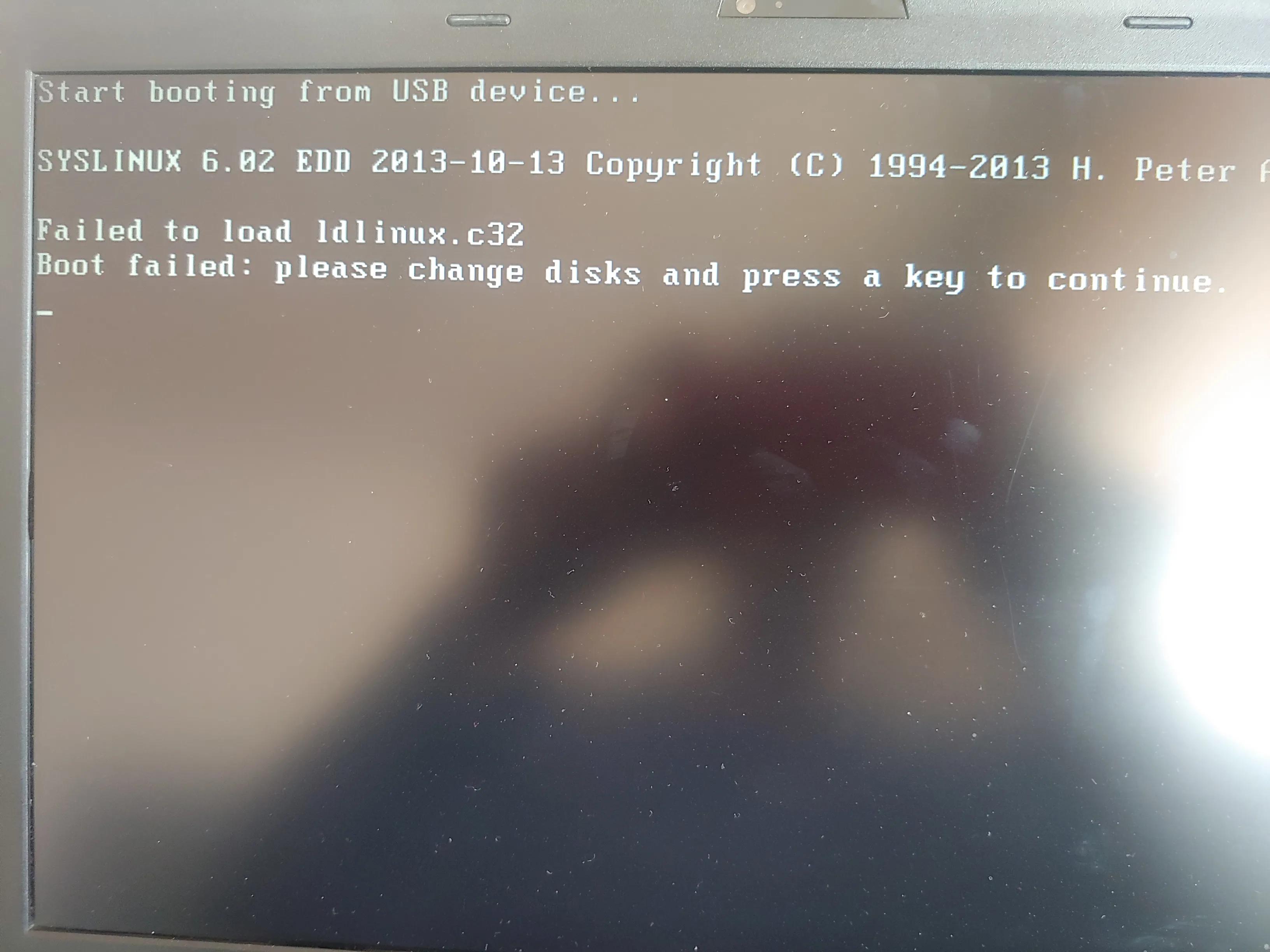 Failed to load ldlinux.c32解决方案
