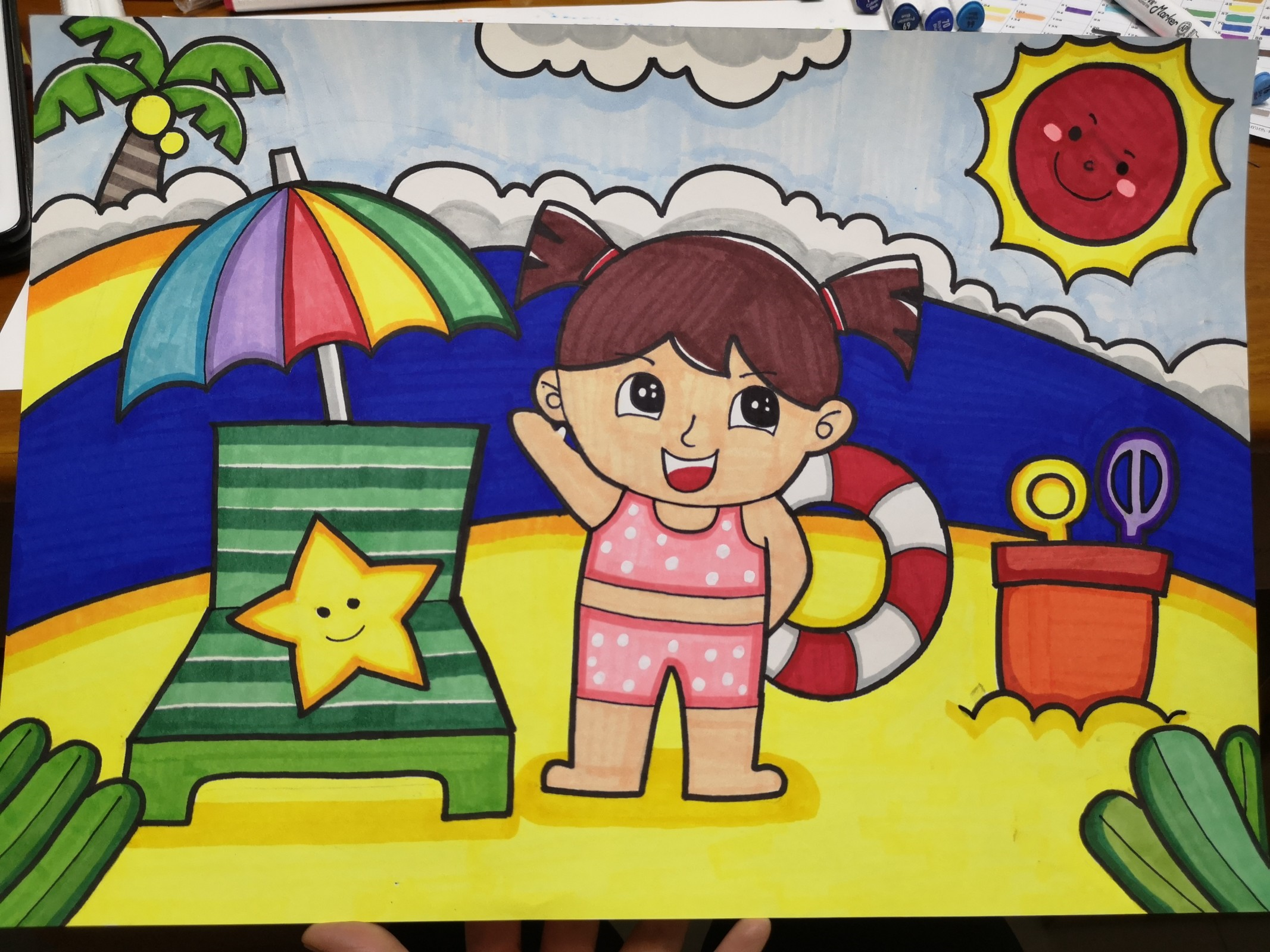 幼儿园的开心事儿童画图片