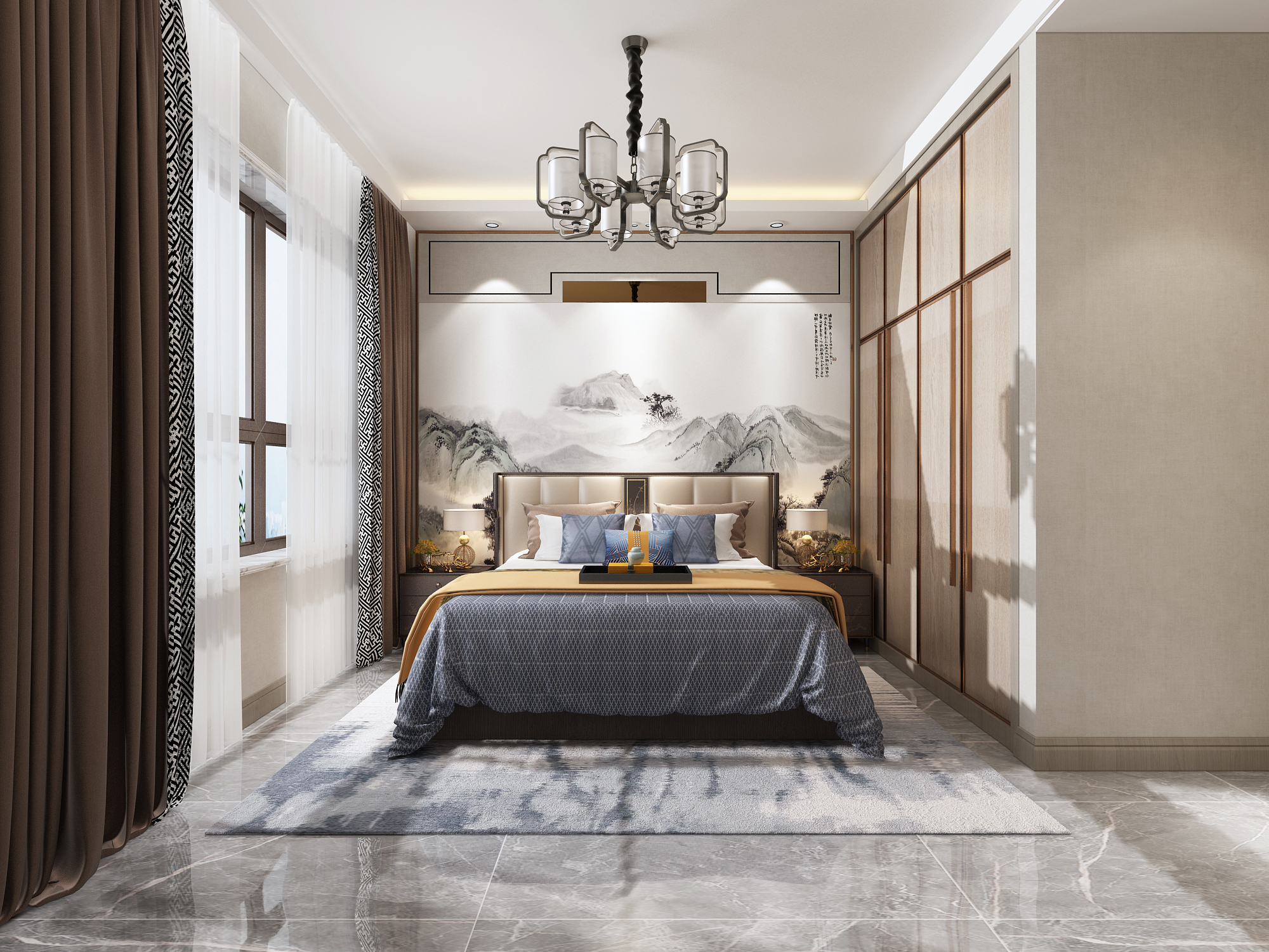 温润如墨新中式风格 哈尔滨亿居装饰 哈尔滨大包装修设计公司推荐