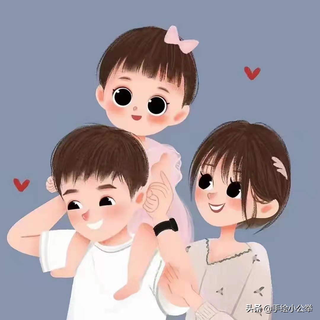 换个头像吧,有纪念意义的亲子全家福头像,家有一宝幸福美满