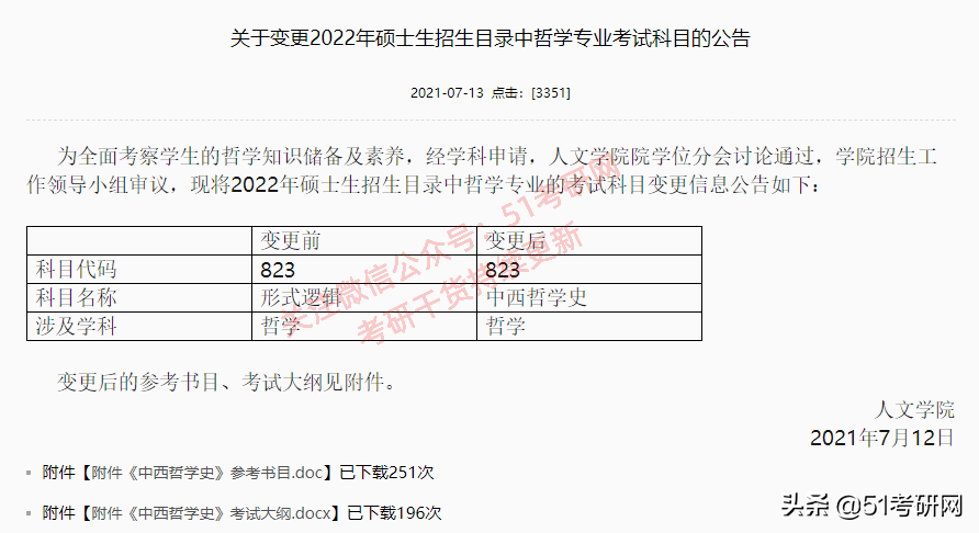 提醒今年考研人，最新停招及新增招生专业，高校初试科目调整通知