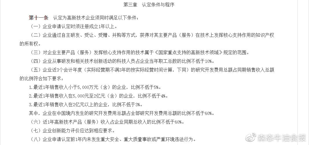 森态牛油荣获四川省高新技术企业认定