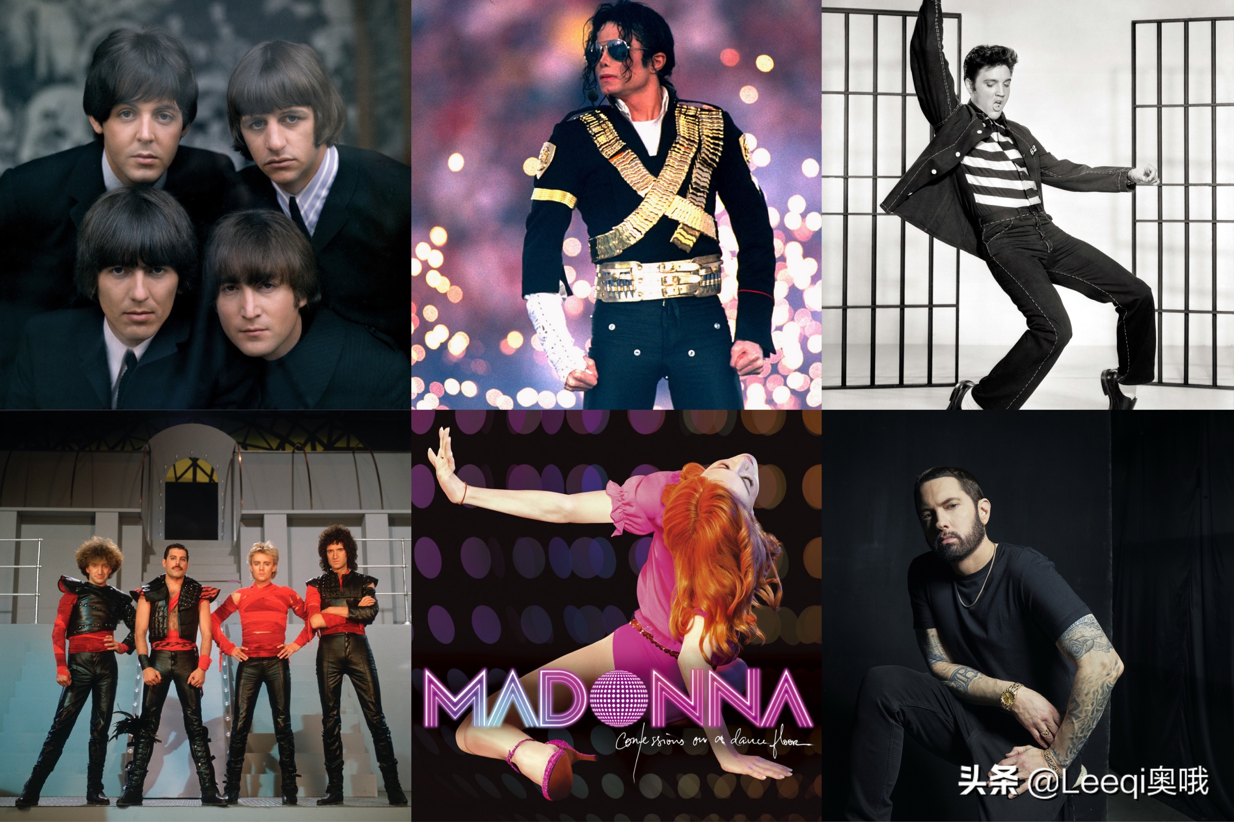 Chart Masters公布全球歌手唱片销量排行榜 第一名总销量超过4亿