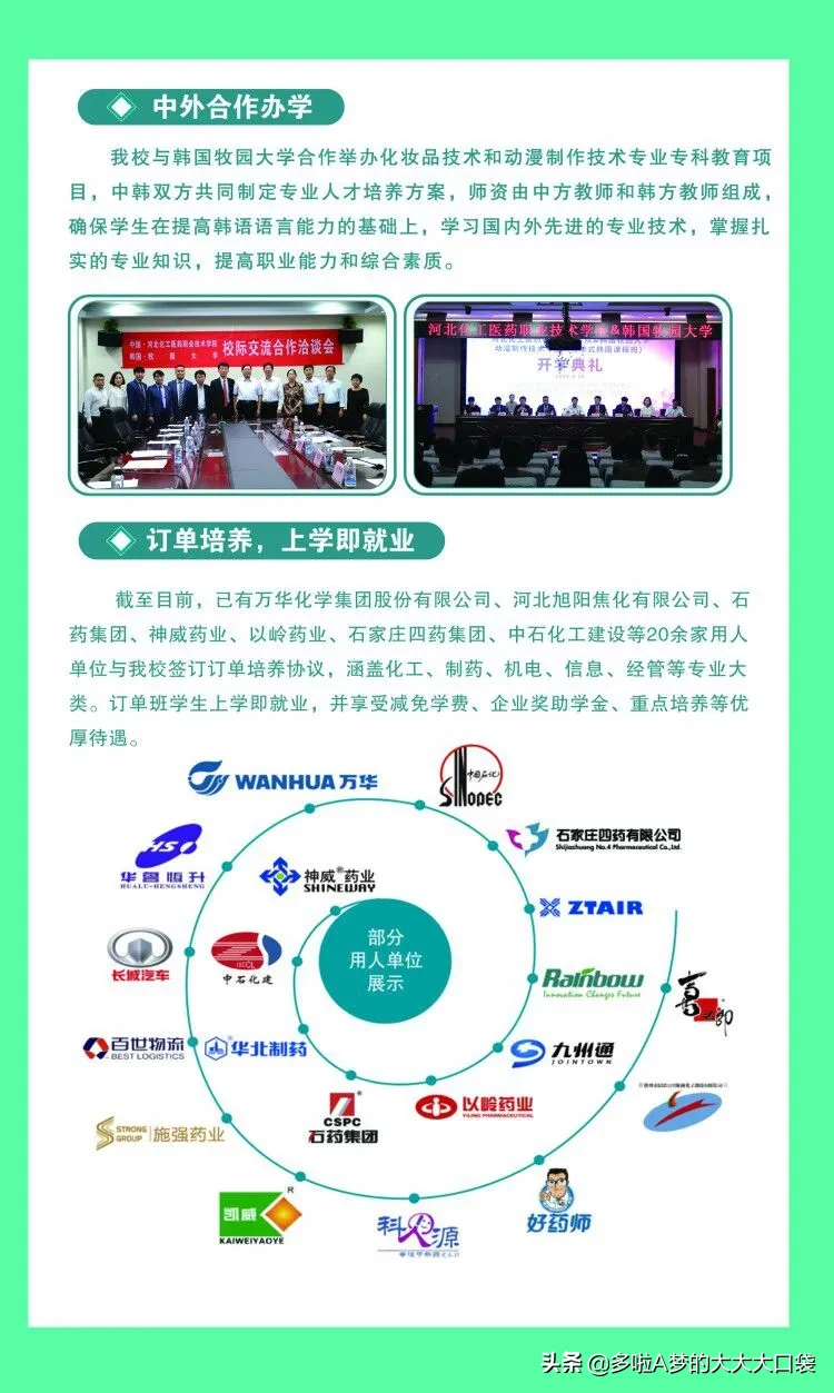 河北化工医药职业技术学院2020年单招招生简章