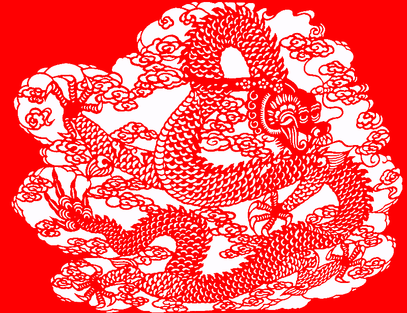 九龙图,一组剪纸龙艺术作品欣赏