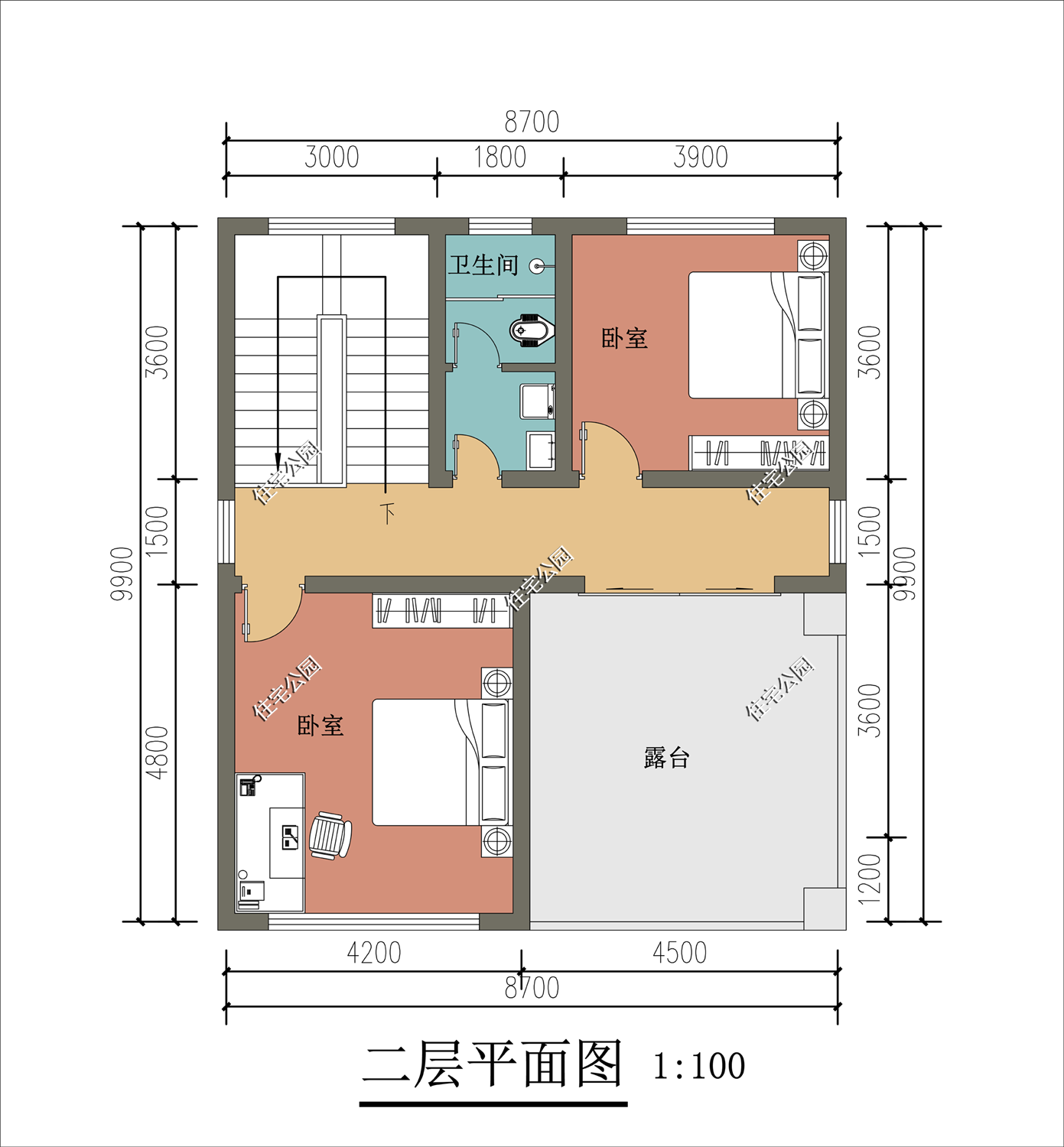 10套二层农村别墅图纸，第3套第4套建的人最多，最后一套造价20万