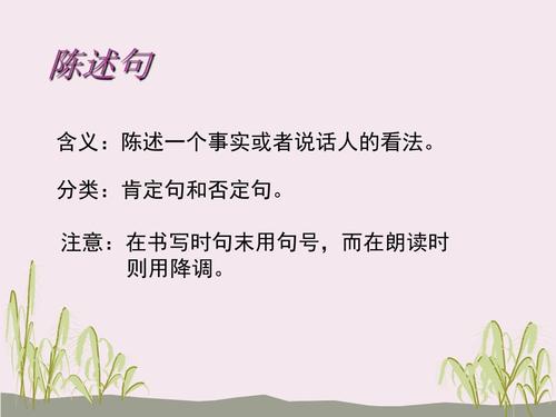 小学语文句型知识：陈述句