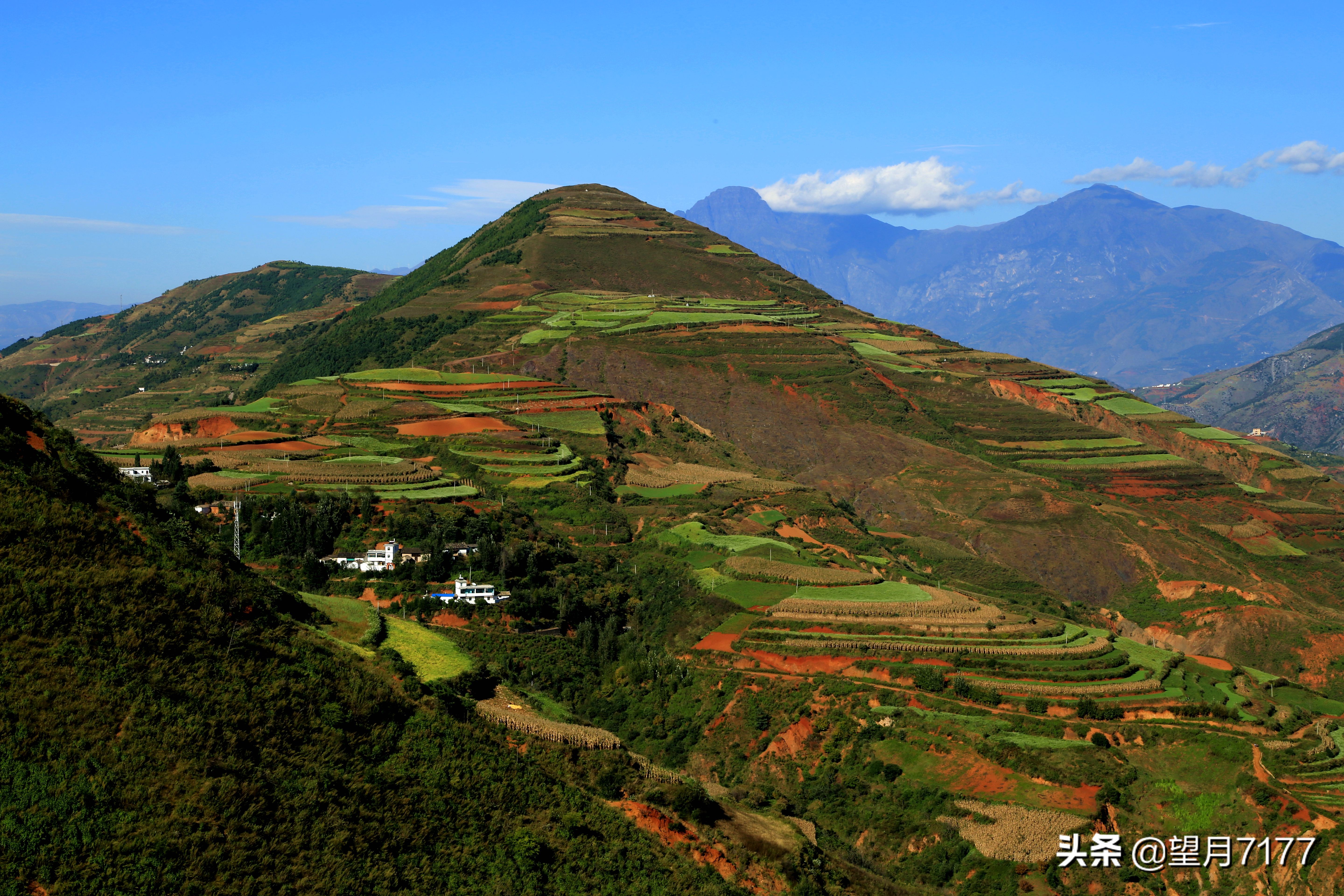 东川红土地 落霞沟图片