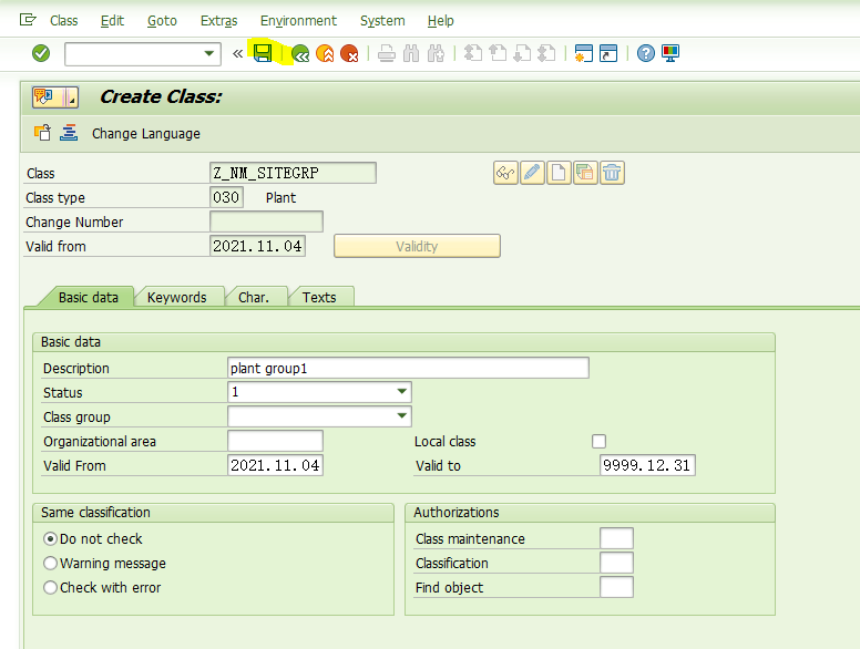 SAP RETAIL 為門店程式碼維護Plant Group